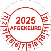 AFGEKEURD - 2025 - keuringssticker rond